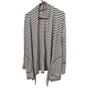 Tommy Hilfiger Navy and White Striped Cardigan Coastal‎ Grandma